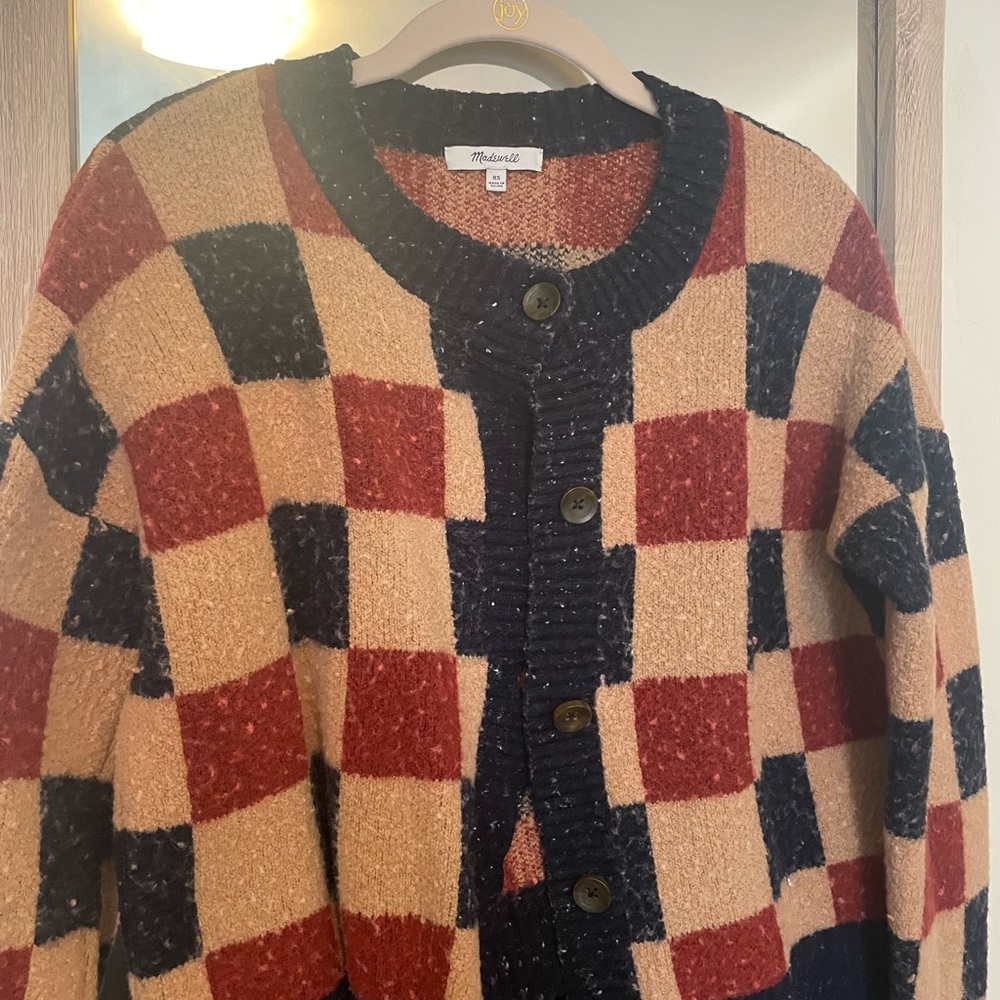 Madewell Multicolor Checkered Women’s Cardigan